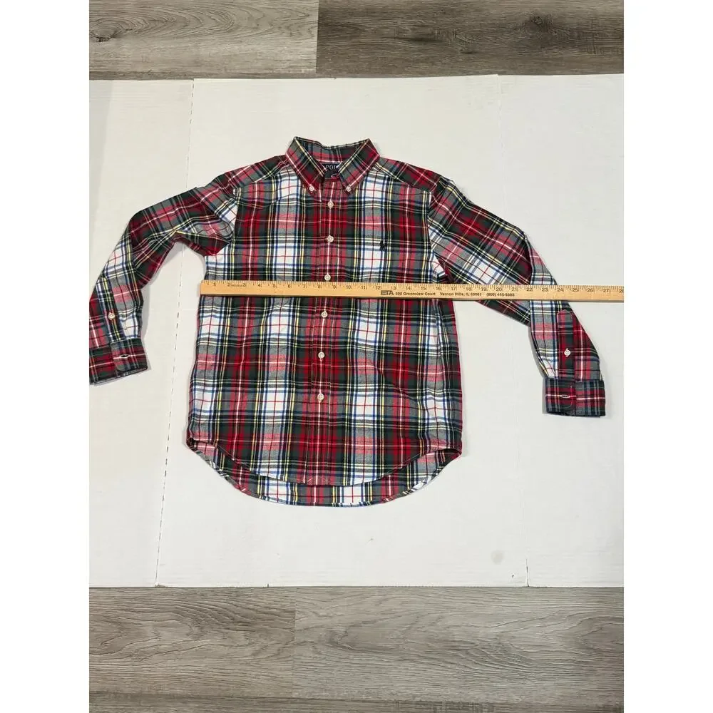 Polo Ralph Lauren Boys Plaid Button-Down Shirt – Size M (10-12) – NWOT
